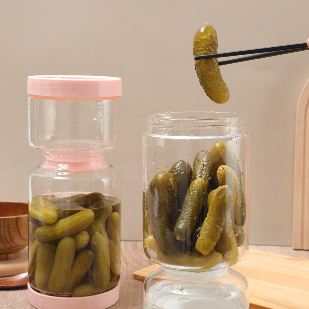 Two Lids Pickle Jar