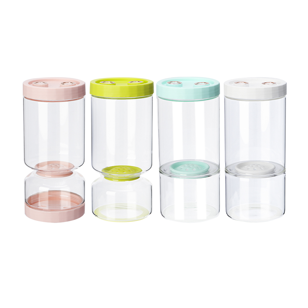 Detachable Hourglass-Shaped Glass Pickle Jar