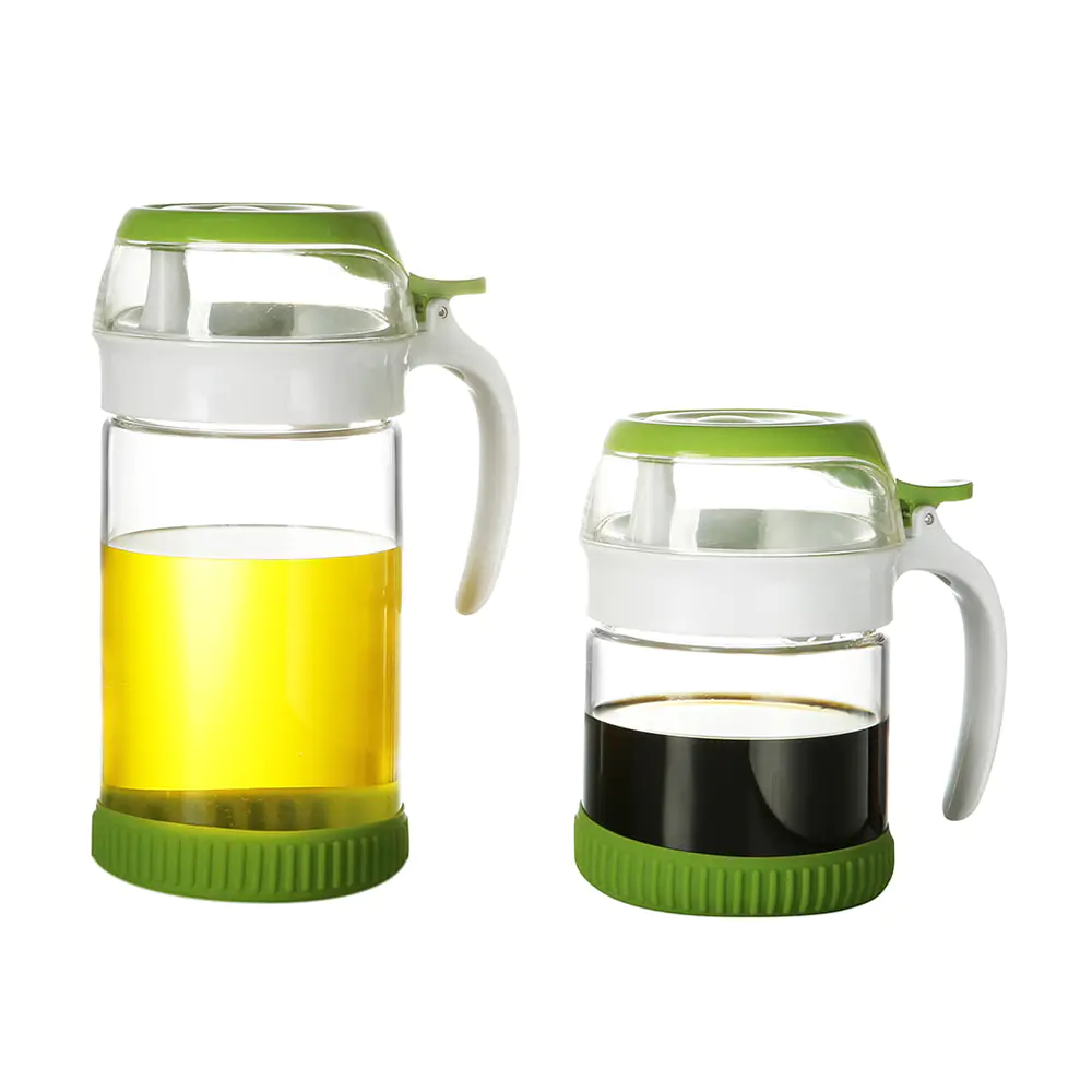 Borosilicate Glass Oil & Vinegar Cruet with Flip Lid