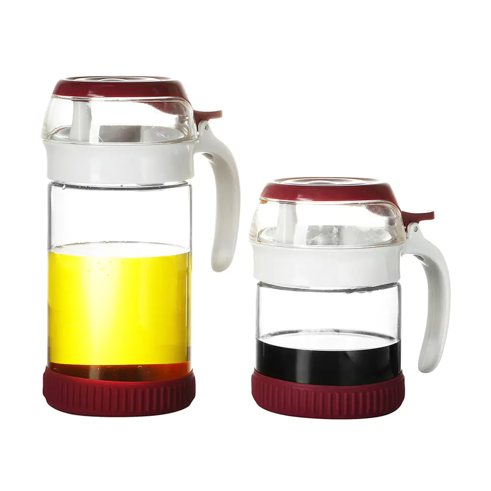 Borosilicate Glass Oil & Vinegar Cruet with Flip Lid