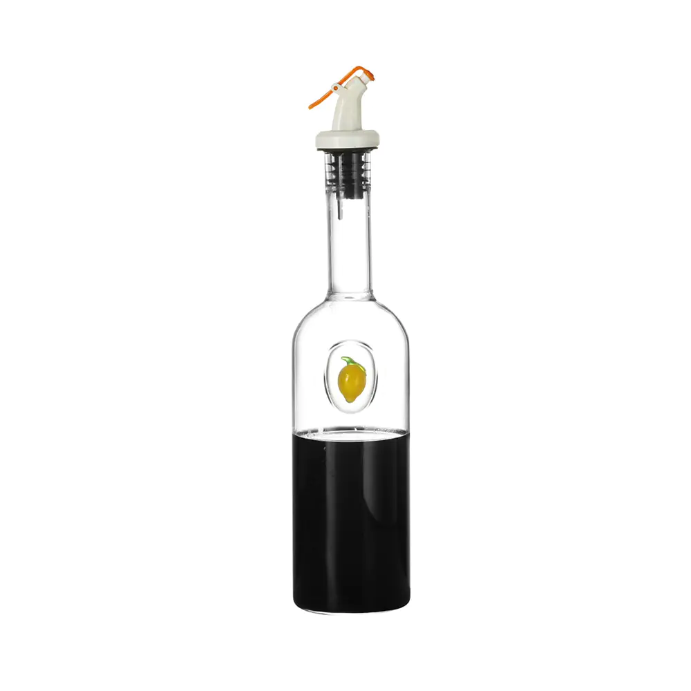 Slim Glass Oil Vinegar Dispenser Bottles with Pour Spout Stopper