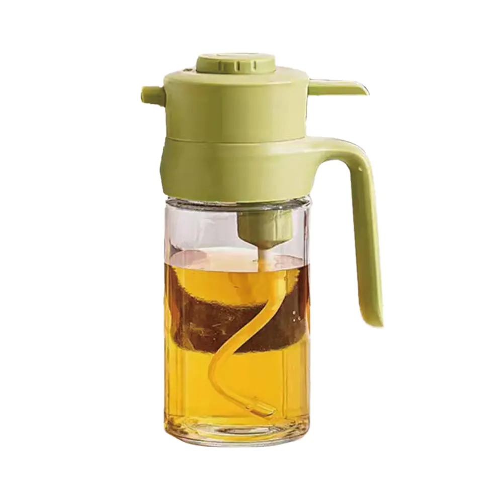 Glass Oil Sprayer with Handle, Green Lid