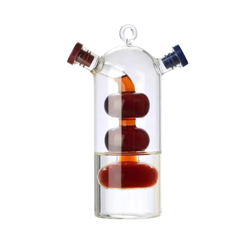 Creative Double Chamber Glass Oil & Vinegar Dispenser