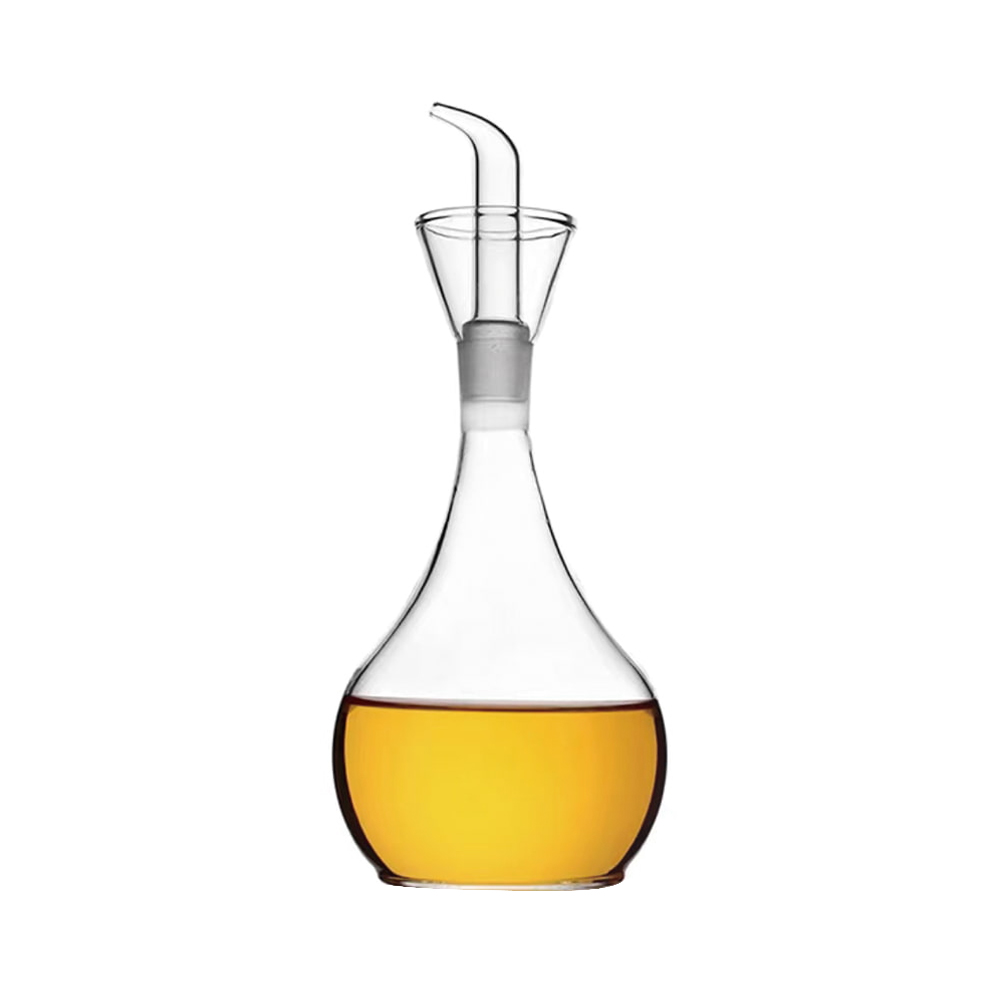 Teardrop Glass Oil Dispenser Bottle with Pour Spout